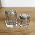 2 Antique Glass And Silver Vanity Or Ink Bottles Art Nouveau Art Deco