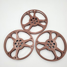 Lot Of 3 Vintage Goldberg Bros 16mm Metal Film Reels 400ft 7  Reflex Denver Co