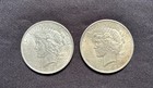 Lot Of 2 Silver Peace Dollars 