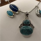 Vintage Sterling Silver Turquoise Pendant Lot Native American Southwest 925 