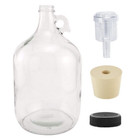 1 Gallon Glass Fermenting Jug With Handle  6 5 Rubber Stopper  2-piece Airlock  