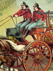 1880s Fire Engine Vintage Style Firefighter Advertising Poster - 24x30