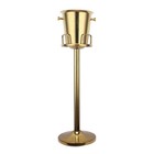 Floor Standing Golden Champagne Ice Bucket Stainless Steel Wine Cooler Ice Gift