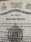 1959 U s  Naval Academy Bachelor Of Science Issued To Robert Karl Harmuth
