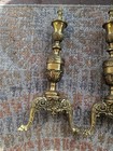 Vintage Antique Brass Fireplace Andirons Fire Dogs