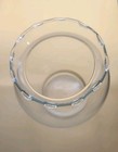 Small Clear Glass Vase 5 5    Ruffled Scalloped Edge Free Shipping Usa