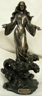 Goddess Yemaya Orisha Mother Of All Standing On Ocean Wave Statue Resin Bronze