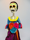 Large Day Of The Dead Halloween Sugar Skull Resin Figurine Skeleton 16  Tall