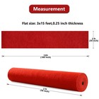 Red Carpet Runner Rug For Party And Event  Non-slip Tpr Rubber Backed Aisle R   
