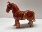 Vintage Brown Marked Shire 6  Glazed Porcelain Horse Figure