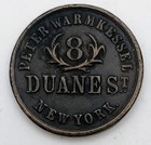 1861-1863 1850 Civil War Token Store Card Peter Warmkessel Ny-630bz-1a Exonumia