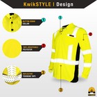 Kwiksafety Estimator Hi Vis Reflective Long Sleeve Ansi Class 3 Safety Shirt