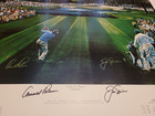 Masters Sunday In Augusta Signed Arnold Palmer Jack Nicklaus Jsa National Rare 