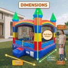 Inflatable Bounce House Commercial Kids Toddlers Rainbow Jump Castle With Blower