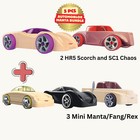 5 Pack Automoblox Collectible Wood Toy Cars   Trucks - Mini Manta fang rex Sc1