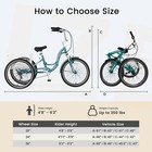 Mooncool Adults Folding Tricycle 7 Speed Tricycles 3 Wheel Bike Cruiser Trike