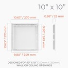 10x10 Inch White Abs Plastic Square Access Panel Indoor Drywall Plumbing