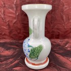 Vintage Japanese Buddhist Altar Lotus Flower Bud Vase Hand Painted Made In Japan