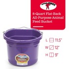 Little Giant 2 Gallon All Purpose Flat Back Plastic Bucket  Purple   4 Pack 