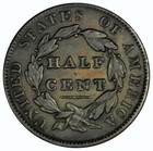 1835 Half Cent   Nice Original Look   Au About Uncirculated 