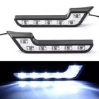 2x Pure White L Shaped 6 Led Daytime Running Lights Fog Lamps For Truck Off-road