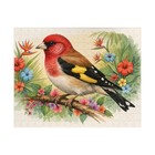 Vintage Finch Bird Illustration Puzzle   252 Piece Jigsaw
