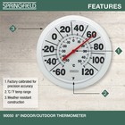 Springfield Indoor Outdoor Big And Bold Dial Thermometer  No Size  White