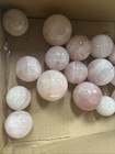 9 7lb Large Natural Pink Rose Quartz Crystal Sphere Carved Palm Stone Healing
