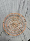 Vintage Orange Wire Egg Basket W handle Primitive Farmhouse Farm Ranch Country 