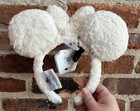 Disney Parks 2025 White Sherpa Heart Minnie Mouse Ears Headband New