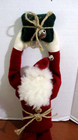 Woof   Poof  25  Santa Claus W  Bells   Green Present Door Hanger
