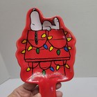 New Peanuts Snoopy Red Christmas Lights Dog House Spoon Rest Stoneware 11    