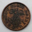 1861 Civil War Token Store Card Dodd s Elgin Dairy Il 150n 3a Copper Exonumia