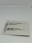 Native American Handmade Navajo Sterling Silver Kingman Turquoise Earrings