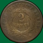 1864 Two Cent Piece Good G Coin  28769