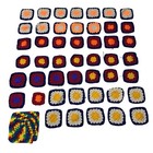 Lot Of 92 Vintage Hand Crocheted Granny Square Afghan Blocks 4-5   