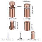 12 Pcs 1 2  X 1-1 5  Standoff Screw With 14pcs Screws For Hanging  Rose Gold