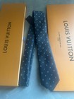 Louis Vuitton Men s Monogram Tie Grey Slim Full Packaging
