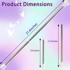 Quynhni Dance Baton batons For Twirling 22 Inches Stainless 21inch  White