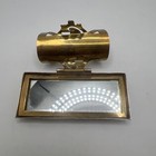 Vtg Lipstick Holder Mirror Floral Enamel Gold Tone Flower Leaf Design Colorful
