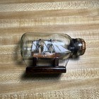Vintage Souvenir From The Bahamas Ship In A Bottle On Stand Handmade