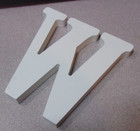 6  Wooden Alphabet Letter  w  White
