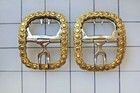 Shoe Buckles   Am Brass Buckles Sold As A Pair  18th Century Reproduction