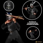 Templar Chainmail Shirt Medieval Knight Armor Butted Half Sleeves Black Steel