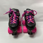 Rock Skates Gt-50 Black Roller Skates Size 5 Pink Wheels Laces Usa Sure Grip Tag