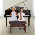 Duet Piano Bench With Storage adjustable Heavy Duty Wooden Double Keyboard Pi   