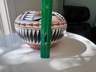 Vintage Jemez Native American Pueblo Polychrome Pottery Jar Signed C  Gachupin