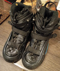 Vintage Remz Os Aggressive Inline Skate Boots Black  blue Rare Discontinued Used