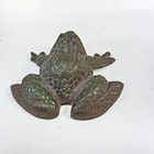 Cast Iron Original  Primitive Green Frog Toad Desk Paperweight