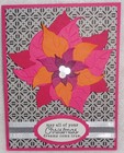 Stampin Up  Card Kit Christmas In July Gorgeous Pink Poinsettia Unique Dreams